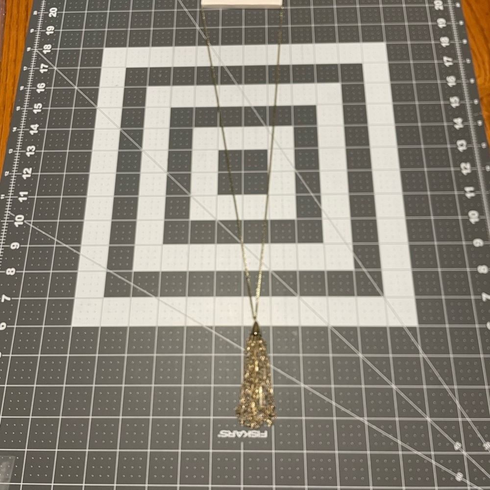 LOFT Gold Long Chain Necklace with Tassel Detail C03 6655